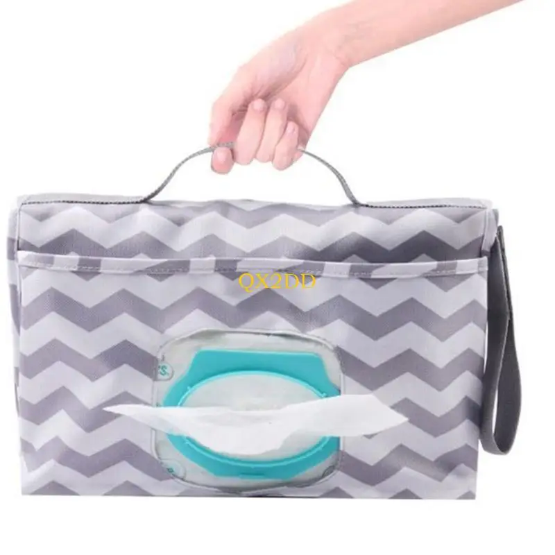 QX2D Cambiador pañales plegable con toallitas, cambiador pañales bolsillo para viajes - imagen 5