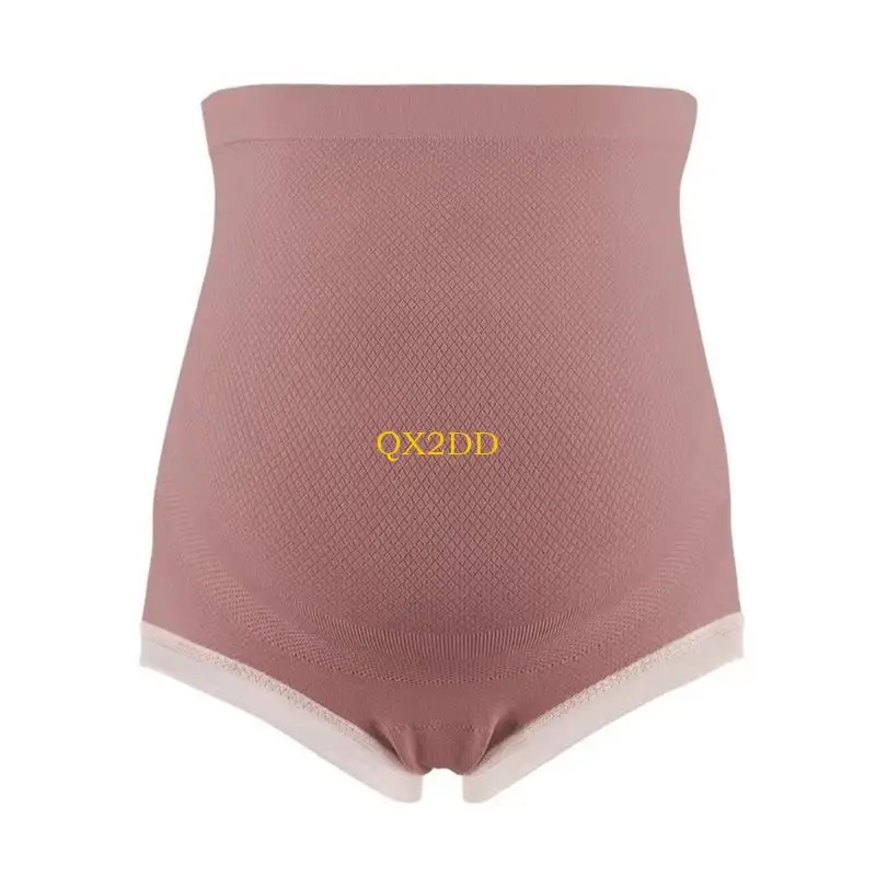Ropa interior maternidad elástica cintura QX2D Nylon transpirable para embarazo cómodo - imagen 5