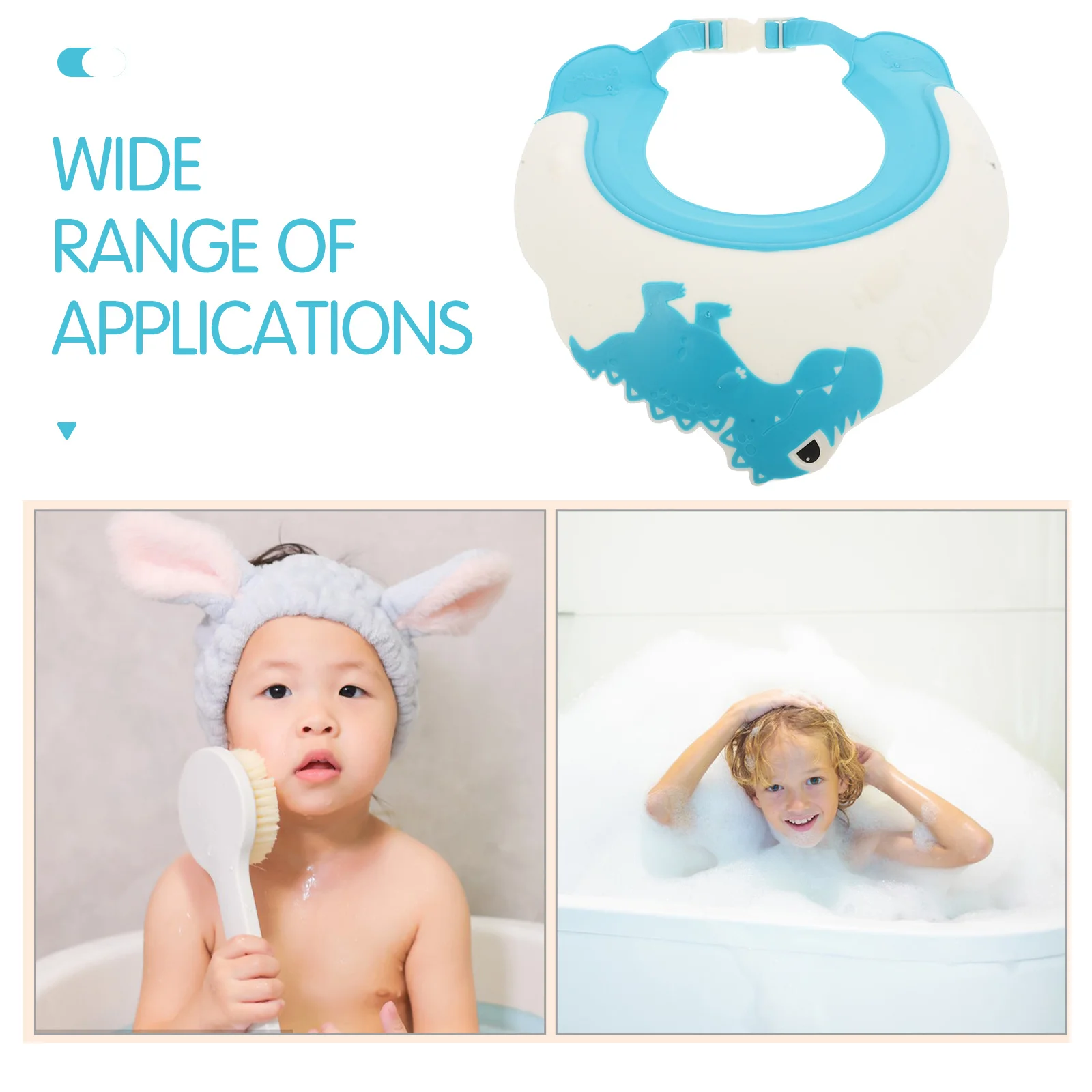 Gorro de ducha ajustable para bebé, protector impermeable para lavado de cabello, gorro de baño para recién nacido, visera de champú para niños, baño infantil - imagen 2