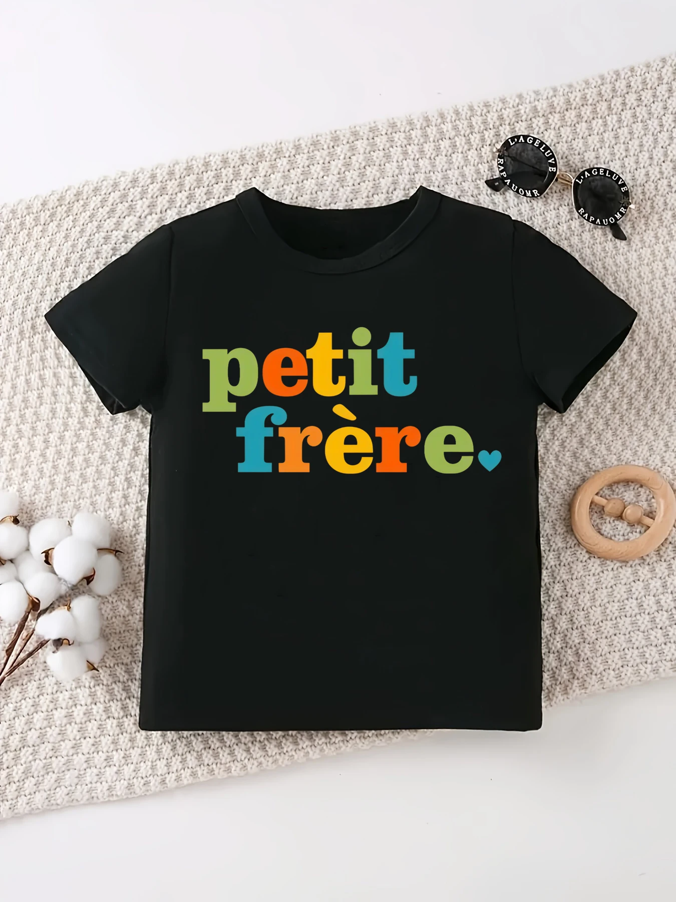 Camiseta niño Franch Gran Hermano y Pequeño con corazón divertida - imagen 2