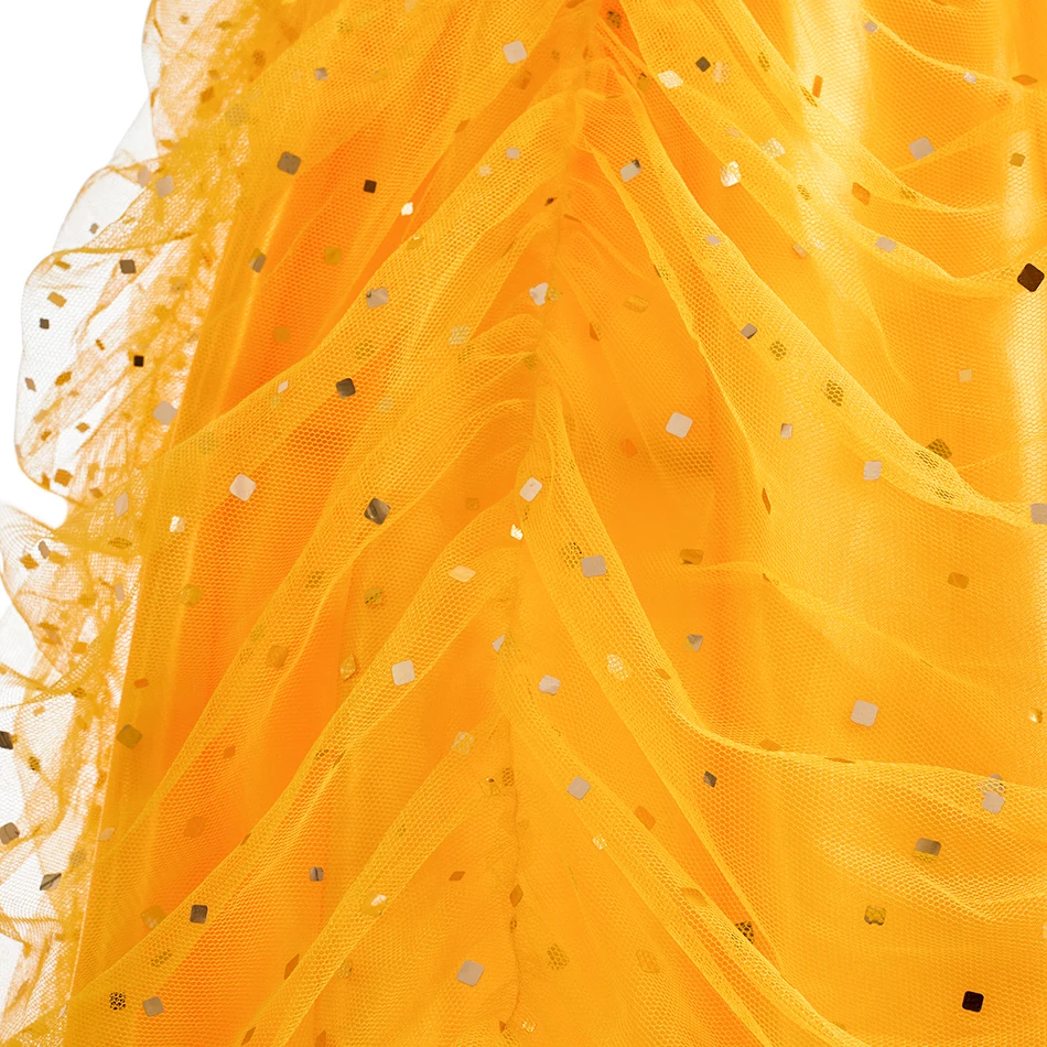 Vestido de Cosplay de Bella amarilla para niña, disfraz de princesa para niños, ropa de fiesta de actuación de cumpleaños y Carnaval de Halloween - imagen 3