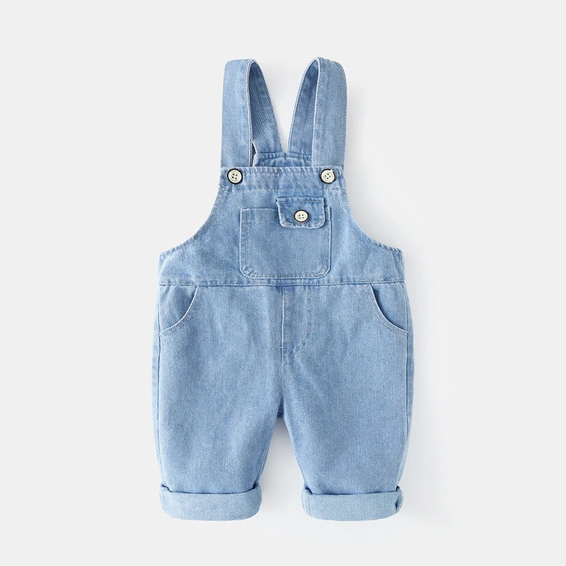 MILANCEL nuevo verano niños monos de mezclilla niñas lindo Casual pantalones vaqueros sueltos 1-4T niños prendas de vestir pantalones