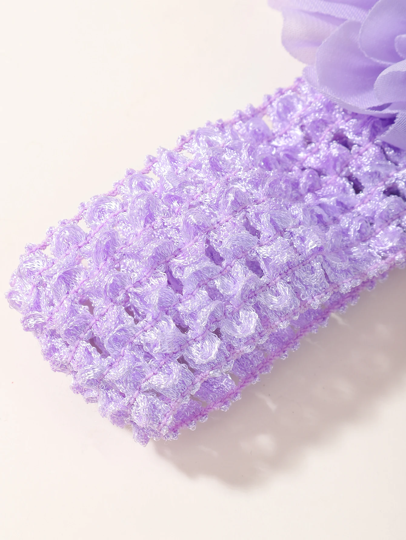 4 unids/set 5,3 ''diademas grandes de flores de gasa para niñas diadema elástica suave diadema encantadora accesorios para el cabello para recién nacidos - imagen 3
