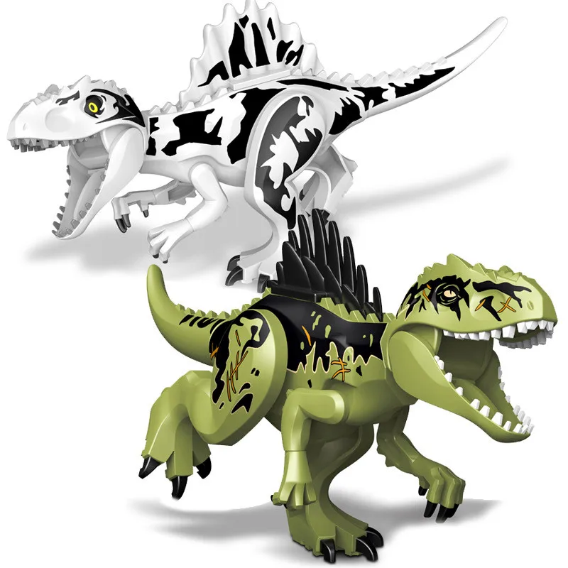 Jurassic World dinosaurio bloques de construcción Ridgeback Giganotosaurus modelo figuras ladrillos niños juguetes de montaje regalos educativos