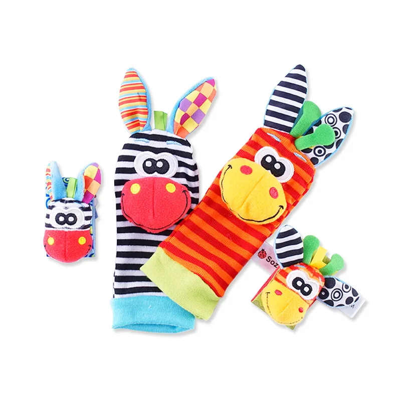 Sonajero de peluche con calcetines para pies de bebé QWZ - imagen 2
