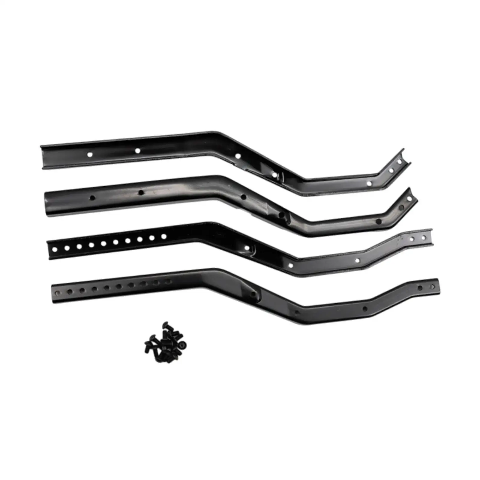 4x 1/10 RC Chassis Frame Rails Spare Parts Sturdy Metal Frame Rail Set for SCX10 4x 1/10 RC Chassis Frame Rails Spare Parts Sturdy Metal Frame Rail Set for SCX10