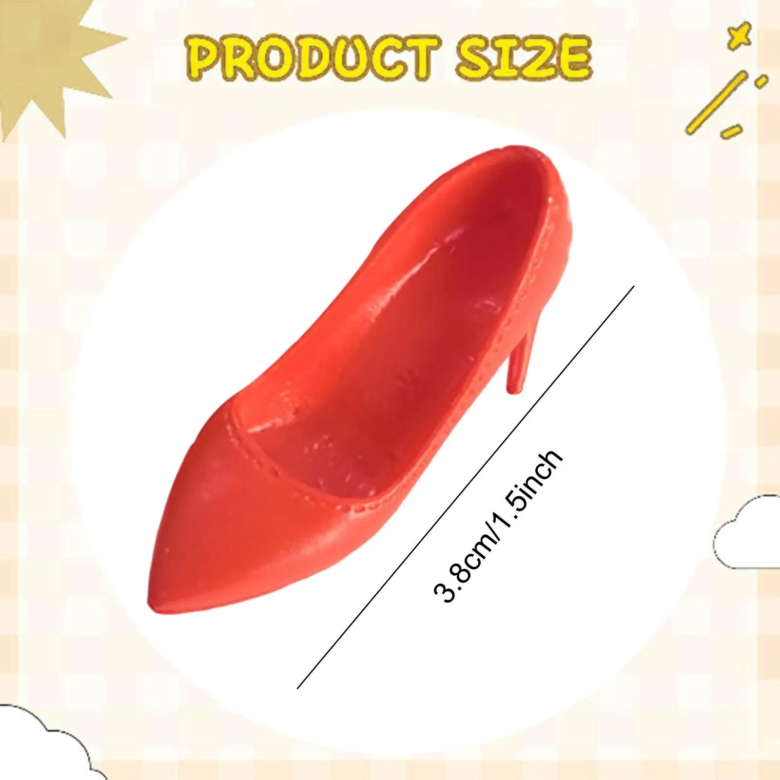 12 Inch Doll Shoes 1 6 Scale Fashion Dress Red High Heels Closed Toe PVC Pumps for Girls Dolls