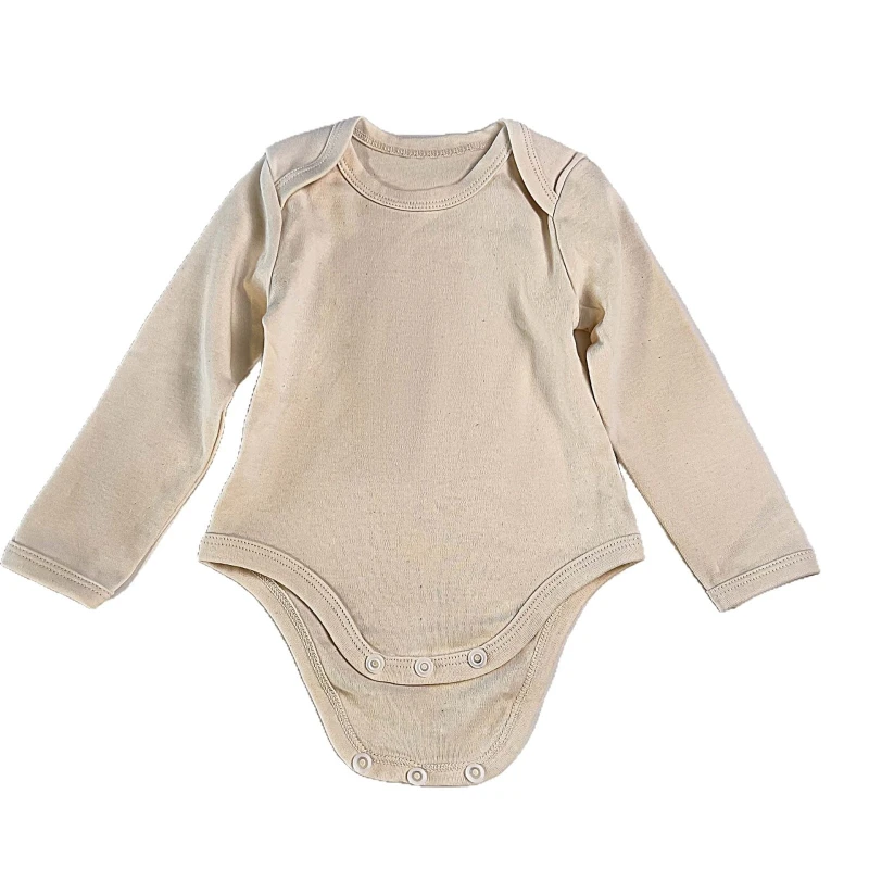 Body Unisex de algodón puro para recién nacido, pelele triangular de manga larga con cuello tipo sobre, ropa suave para Navidad, primavera y otoño