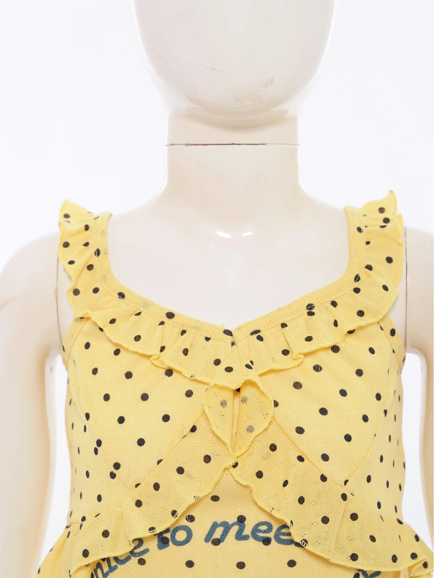 Camiseta sin mangas con volantes y estampado de letras para chicas - imagen 4