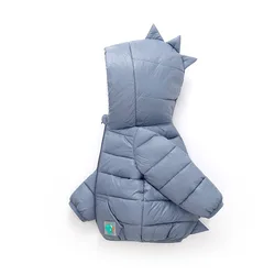 Chaqueta de plumón con capucha para bebé – Estampado dinosaurio 3D
