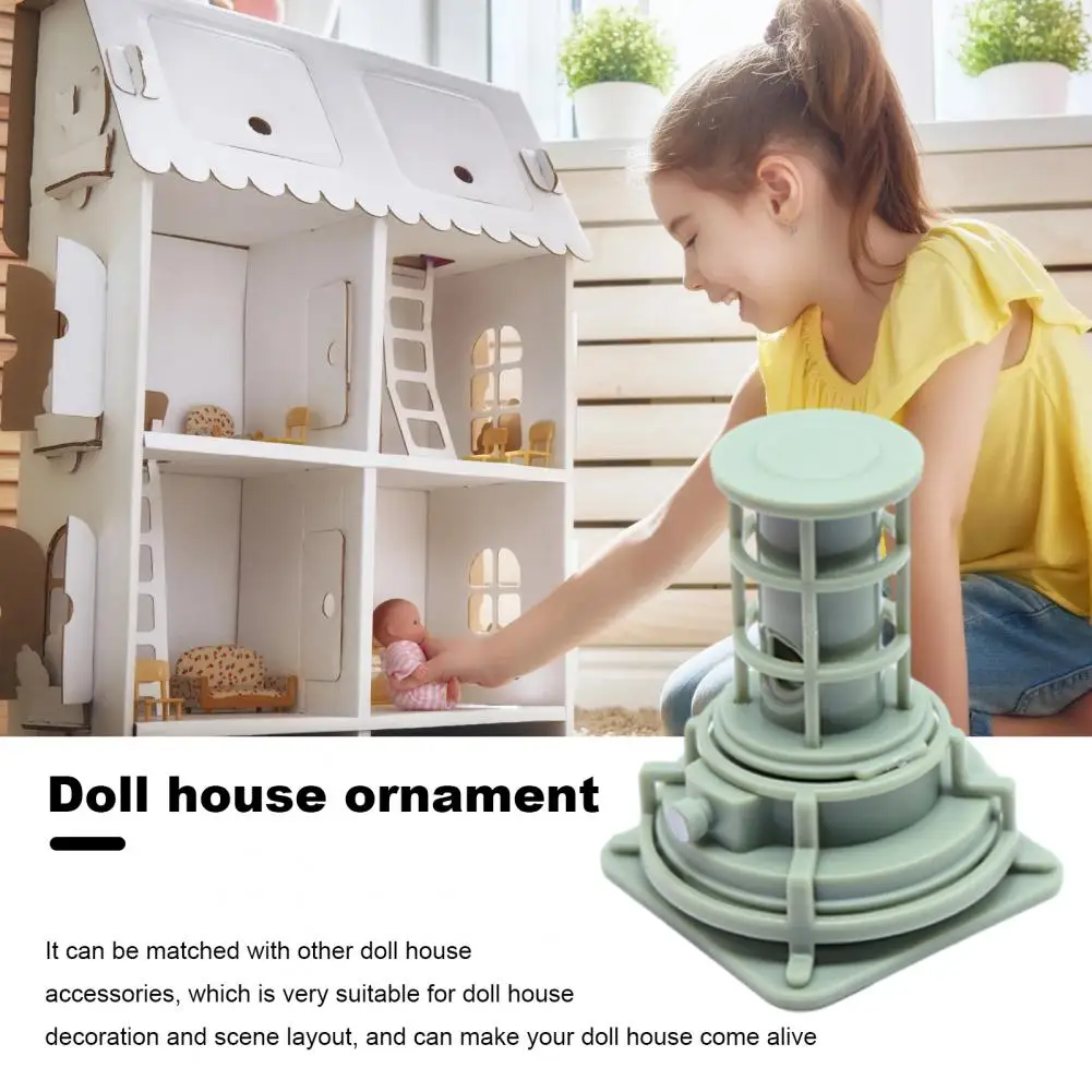 Decoración de casa de muñecas de alta restauración, Mini calentador eléctrico realista, modelo de muebles de casa de muñecas con luz azul, decoración cálida