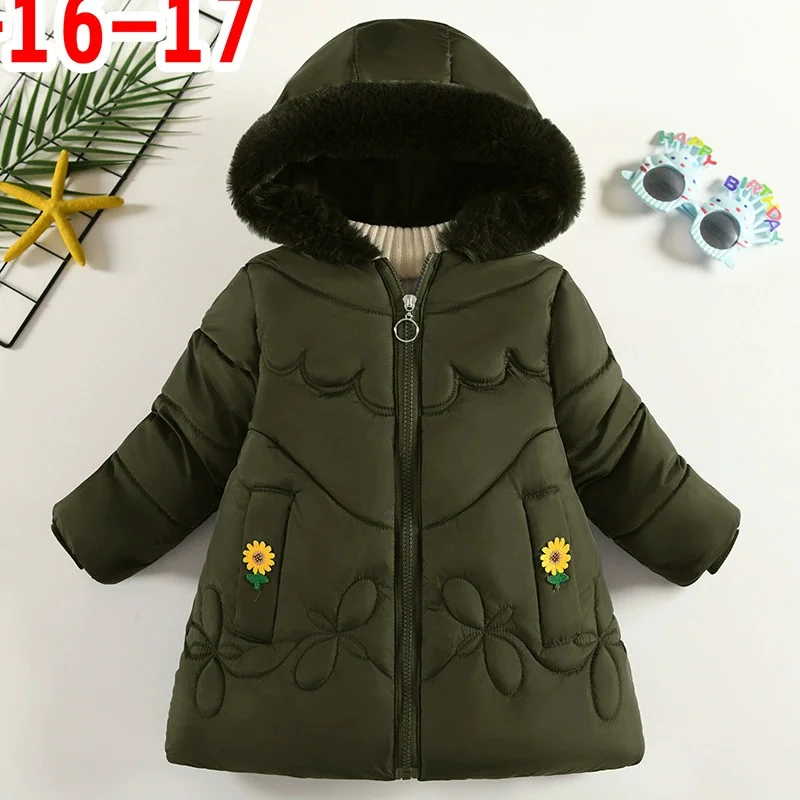 Parka acolchada infantil con capucha para invierno - imagen 5