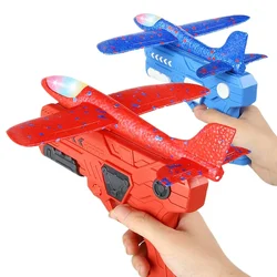 Avión de espuma lanzador con catapulta para juegos al aire libre