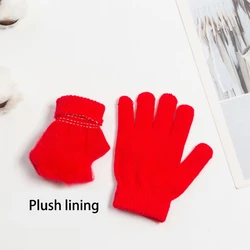 Guantes de punto para niños unisex, cálidos, duraderos y brillantes