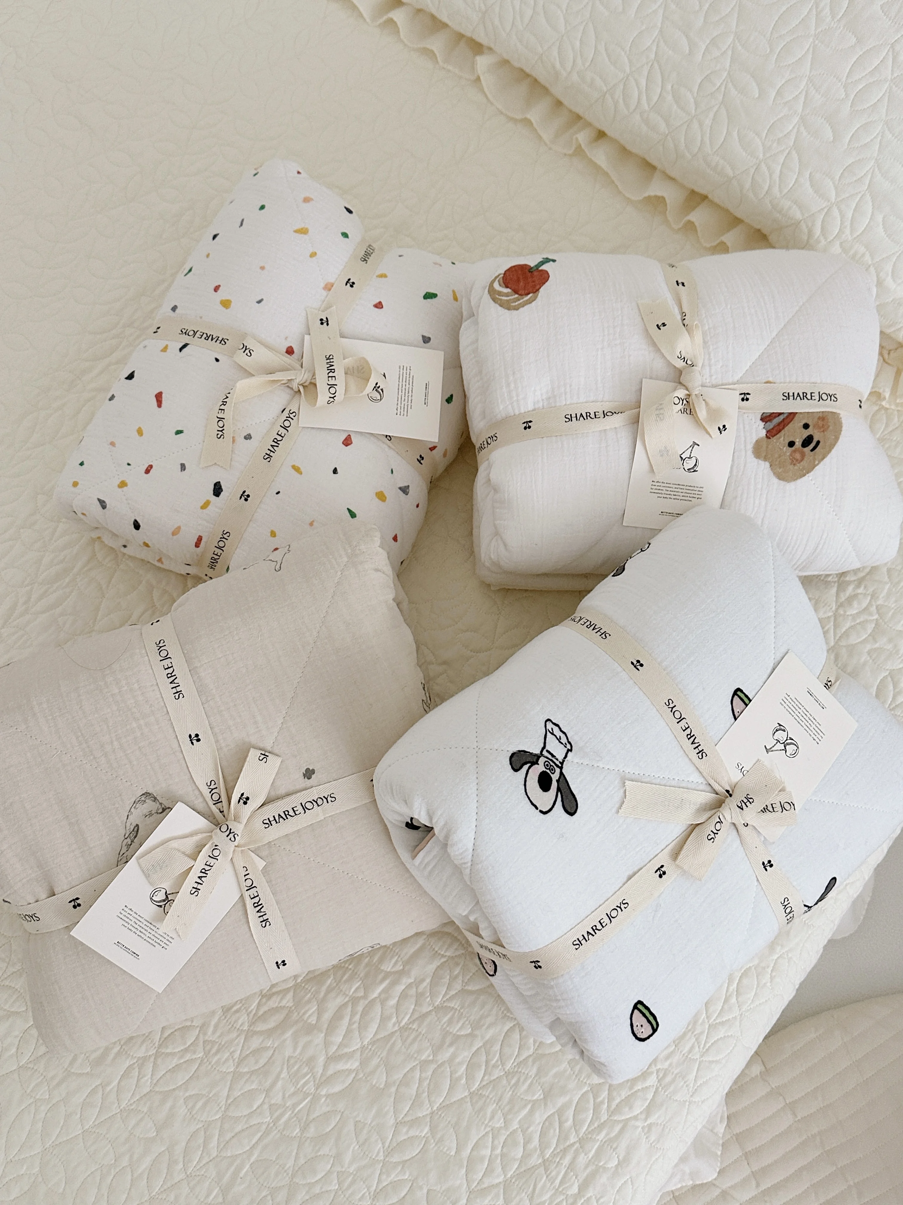 Edredón coreano de muselina de algodón de conejito para bebé, manta de aire acondicionado para recién nacido, edredón para niños pequeños, relleno de algodón 100% - imagen 2