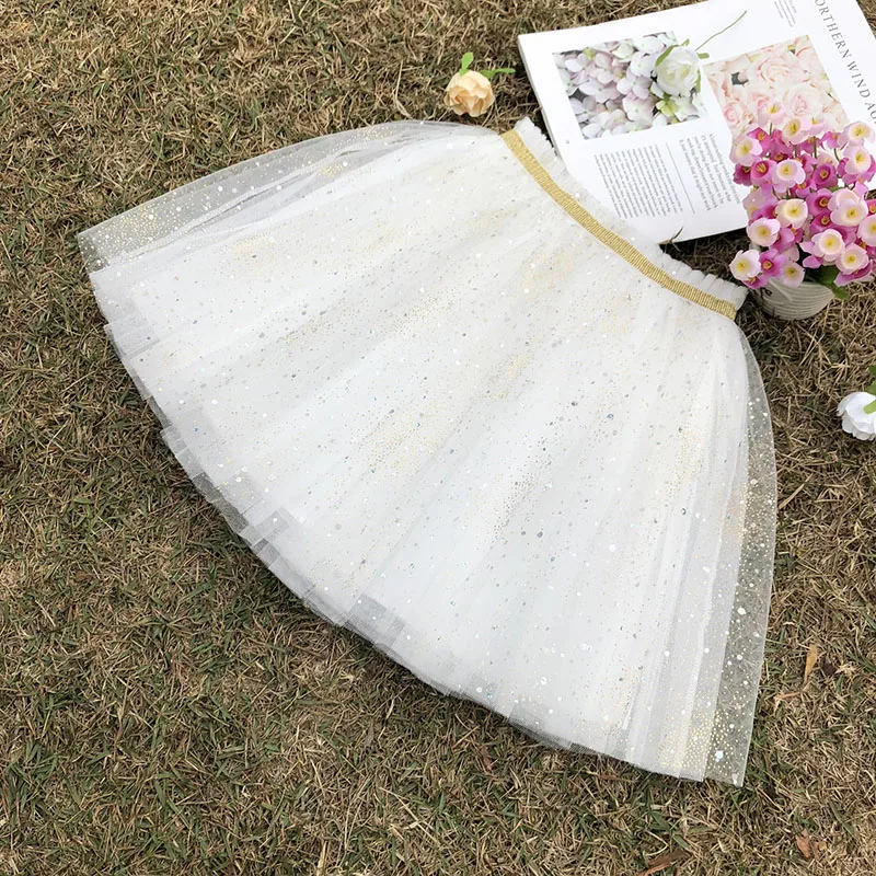 Faldas de lentejuelas de tutú para niñas, ropa para niños, Falda plisada de princesa, falda de malla para bebés, ropa de fiesta para niños - imagen 5