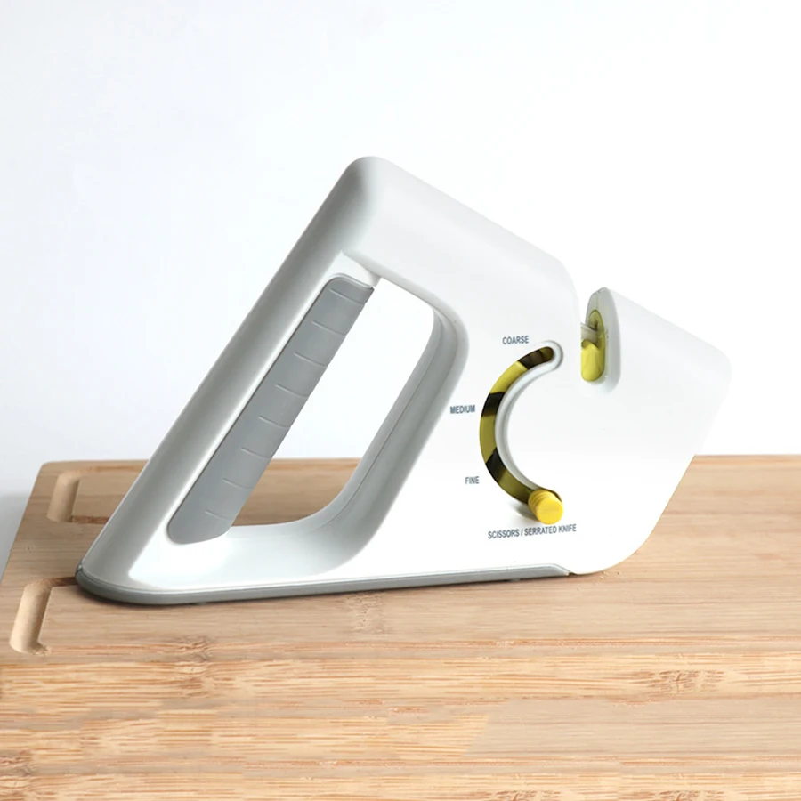 Afilador de cuchillos profesional multifunción 4 en 1, cuchillo dentado y tijeras, piedra para afilar, Base antideslizante recubierta - imagen 3