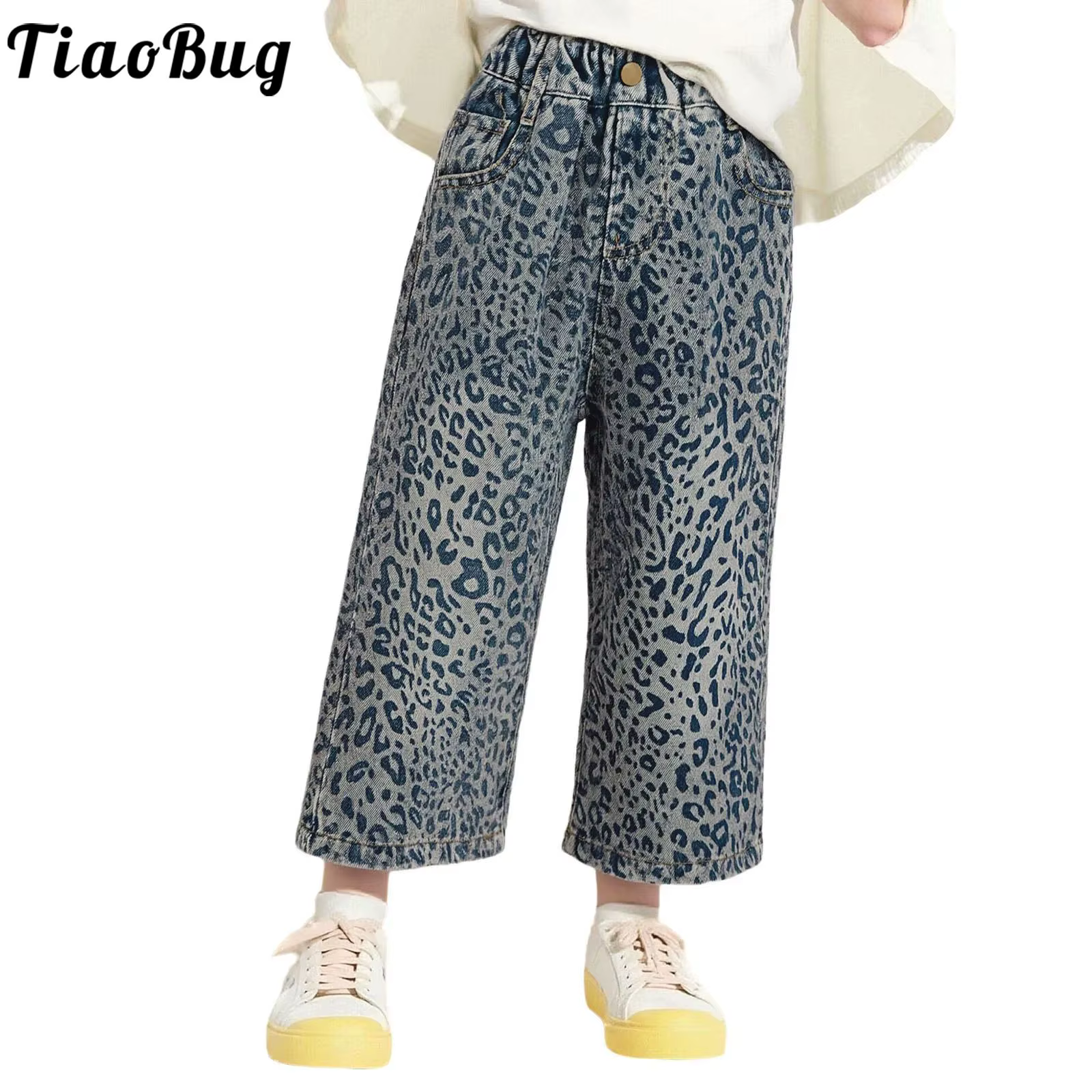 Vaqueros niña estampado leopardo con cintura elástica - imagen 5