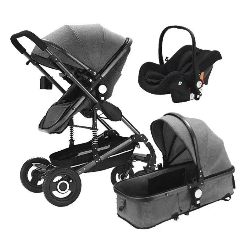Cochecito de bebé 3 en 1 ligero con capazo y silla de paseo - imagen 5
