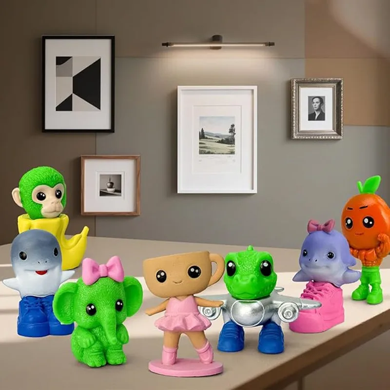 Figura de cerrojo italiano, juguete para decoración del hogar, Tralalero Tralala, adorno de escritorio, divertido modelo de animales Tung Tung Tung Sahur AI, 8 Uds. - imagen 3
