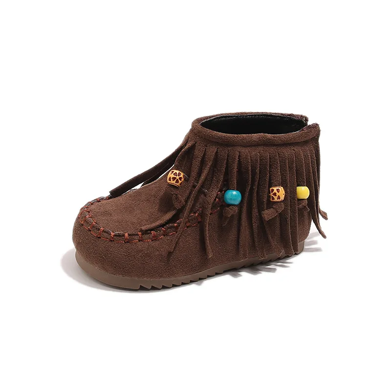 Zapato de invierno para niñas, novedad de otoño 2025, zapatos planos Retro, botas de princesa vaqueras informales, botas de moda para niñas, botas cortas antideslizantes para niños - imagen 5