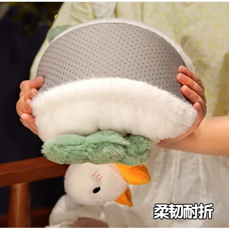 Zapatillas mullidas de pato de dibujos animados para mujer, zapatos cálidos de invierno, pantuflas de suelo para interior de casa con flores divertidas de felpa suave - imagen 5