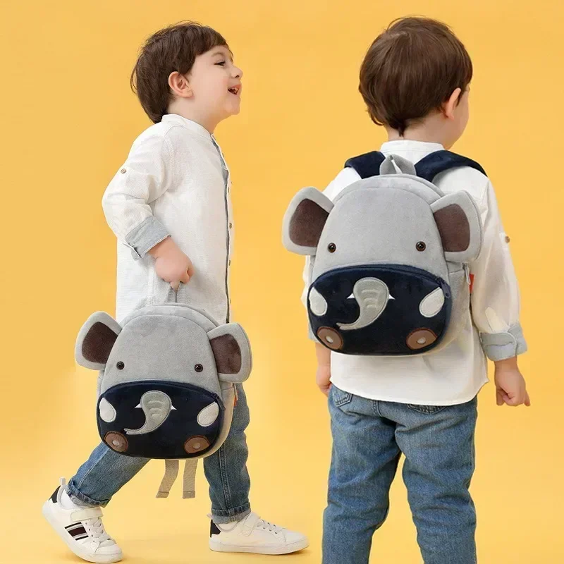 Mochila escolar de dibujos animados para niños, mochila de felpa de la serie Animal, parque de educación temprana para niños y niñas, bolsa para niños - imagen 2