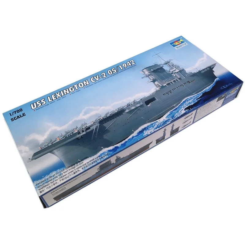 TRUMPETER 1/700 USS Lexington CV-2 05/1942 Aircraft Carrier Plastic Assembly Puzzle Model - imagen 3