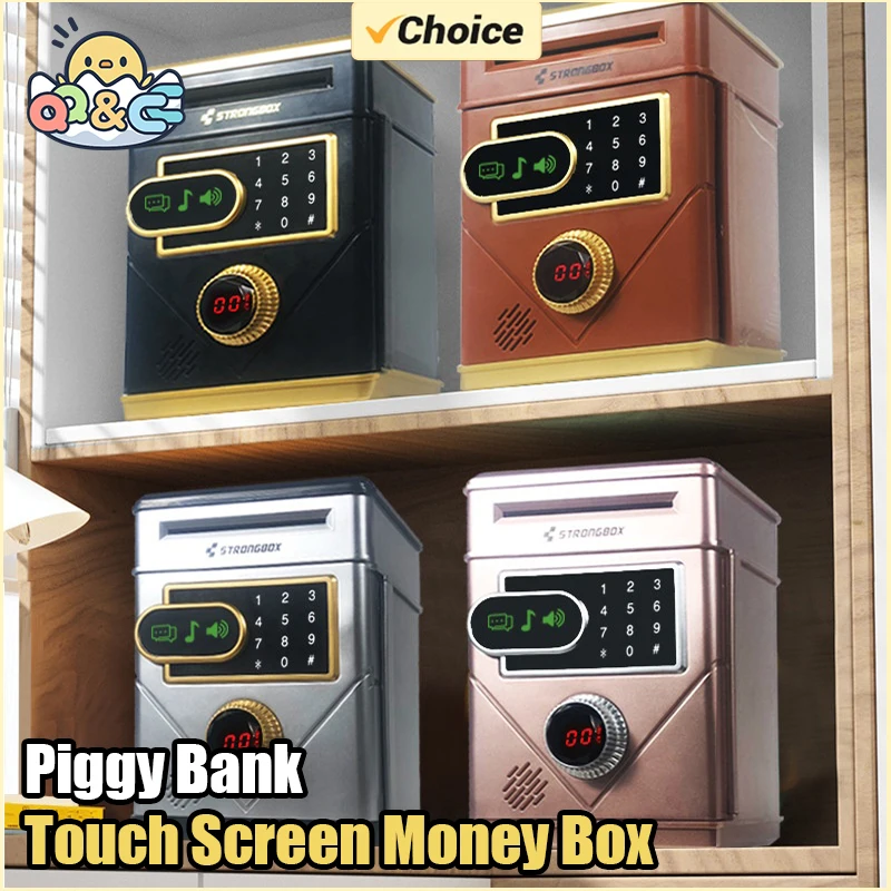Hucha con pantalla táctil para niños, juguete con conteo automático, caja de dinero de dibujos animados para ahorrar capacidad de monedas, ahorro de dinero, Gfit de cumpleaños