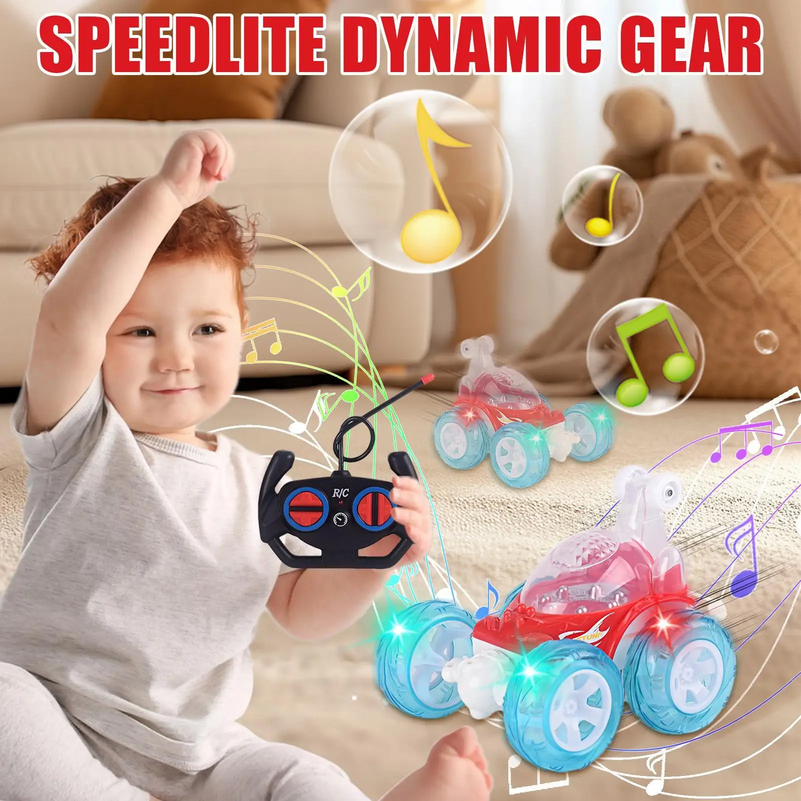 Coches de radiocontrol para niños con luces dinámicas y música - imagen 2