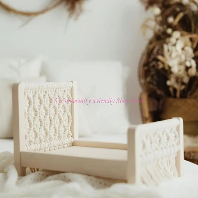 Fondo tejido para fotografía de recién nacidos – Cama de estudio - imagen 4