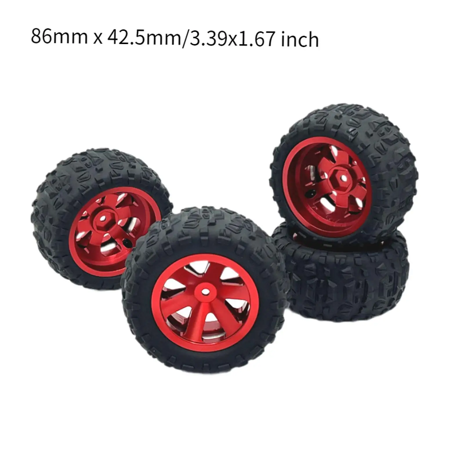 4Pcs RC Car Wheel and Tires Set DIY Modification Accessories Rubber Tires for A979 16207 14301 14302 1:12 1:14 1:16 1:18 RC Car