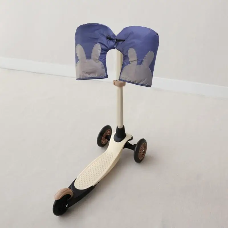 D7YD Manoplas cálidas y gruesas, manoplas para niños y niñas, guantes para montar en bicicleta equilibrio a prueba viento - imagen 2