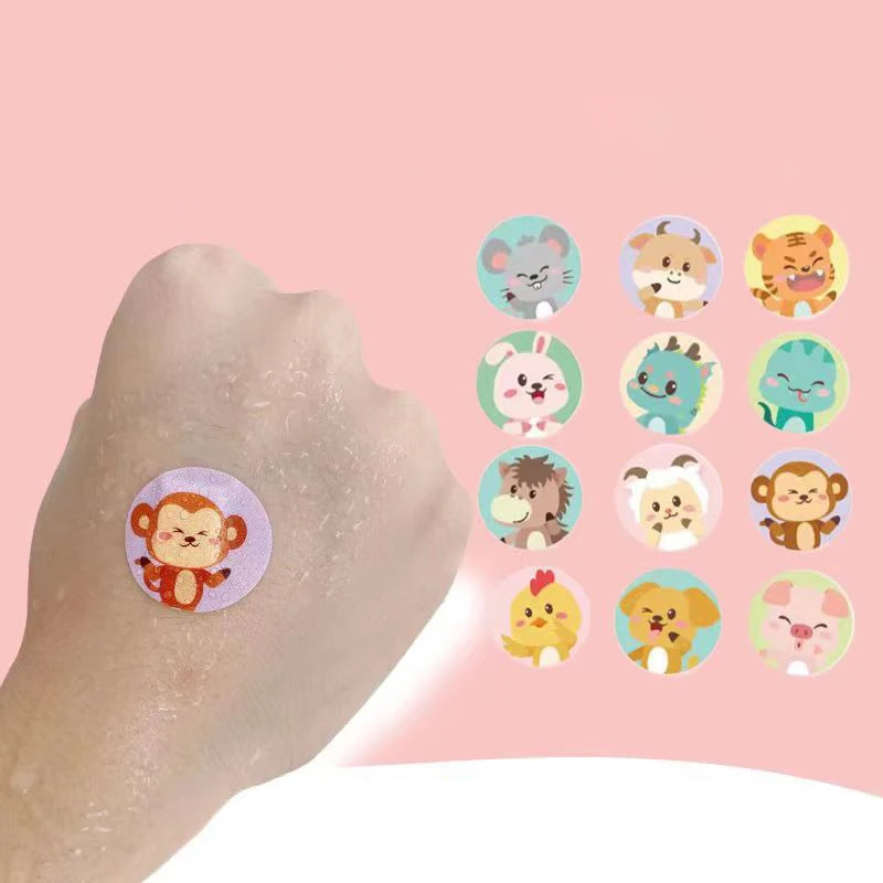 120pcs/set Kids Children Round Band Aid Vaccinum Syringe Injection Orifice Hole Patch Wound Plaster Waterproof Adhesive Bandages - imagen 3
