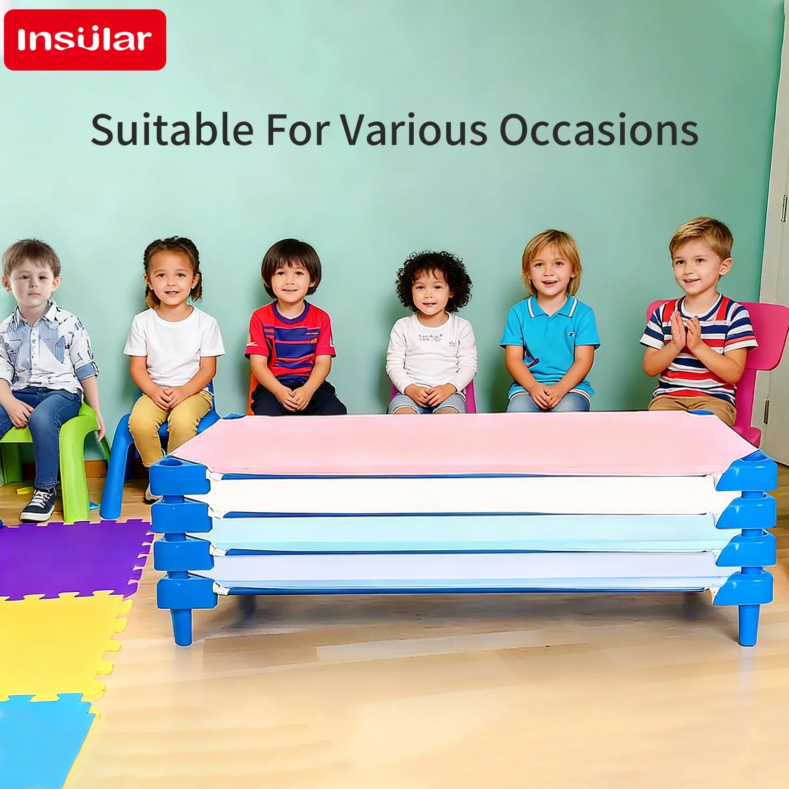 Sábana bajera para jardín de infantes con ventilación, cuerda suelta y ajustada, funda para cuna de siesta para niños, Sábana portátil de 4 esquinas, bandas de goma