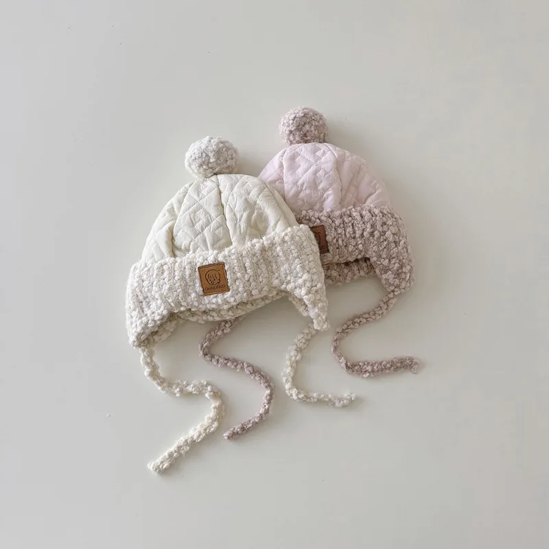 Gorro de invierno coreano cálido para bebé con orejeras, gorro térmico de estilo informal a prueba de viento para bebés, protección gruesa contra el clima frío - imagen 3