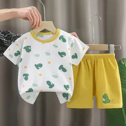 Conjunto de algodón para niños - camiseta corta y pantalones cortos