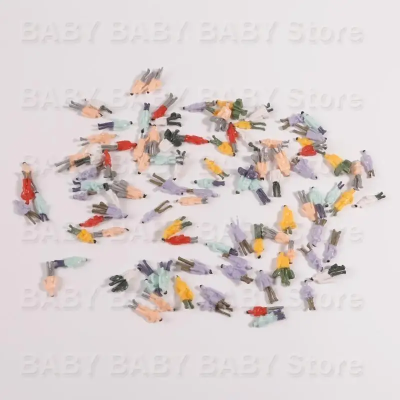 Q81A Tiny People Modelo Pintado Figuras Pintado Toy Resin Hecho para regalo creativo para niños - imagen 3