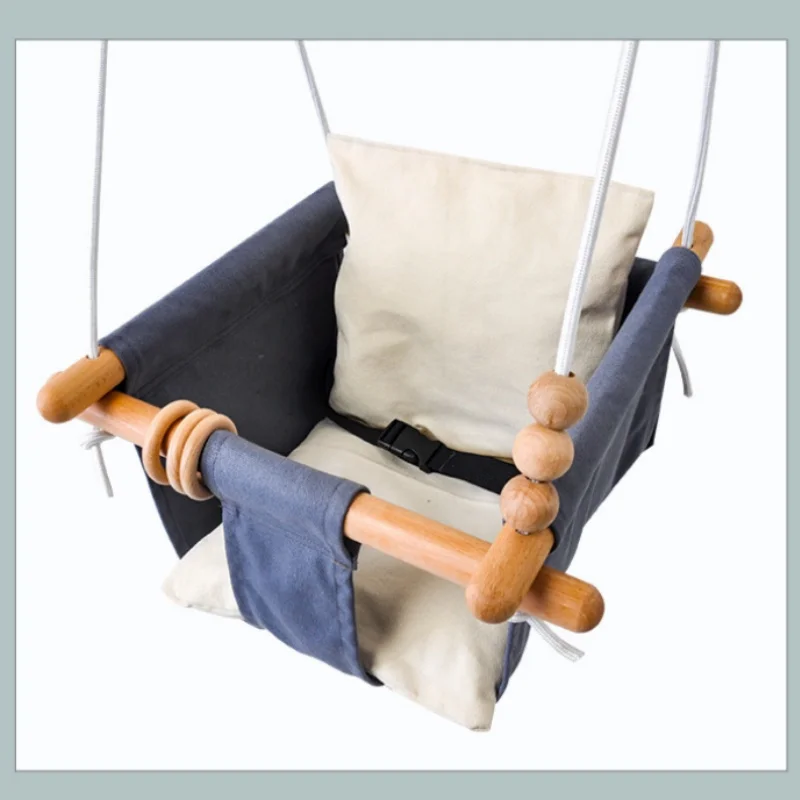 Columpio pequeño de lona para bebé, columpio para el hogar, Columpio de tela para jardín al aire libre, entretenimiento para niños - imagen 2