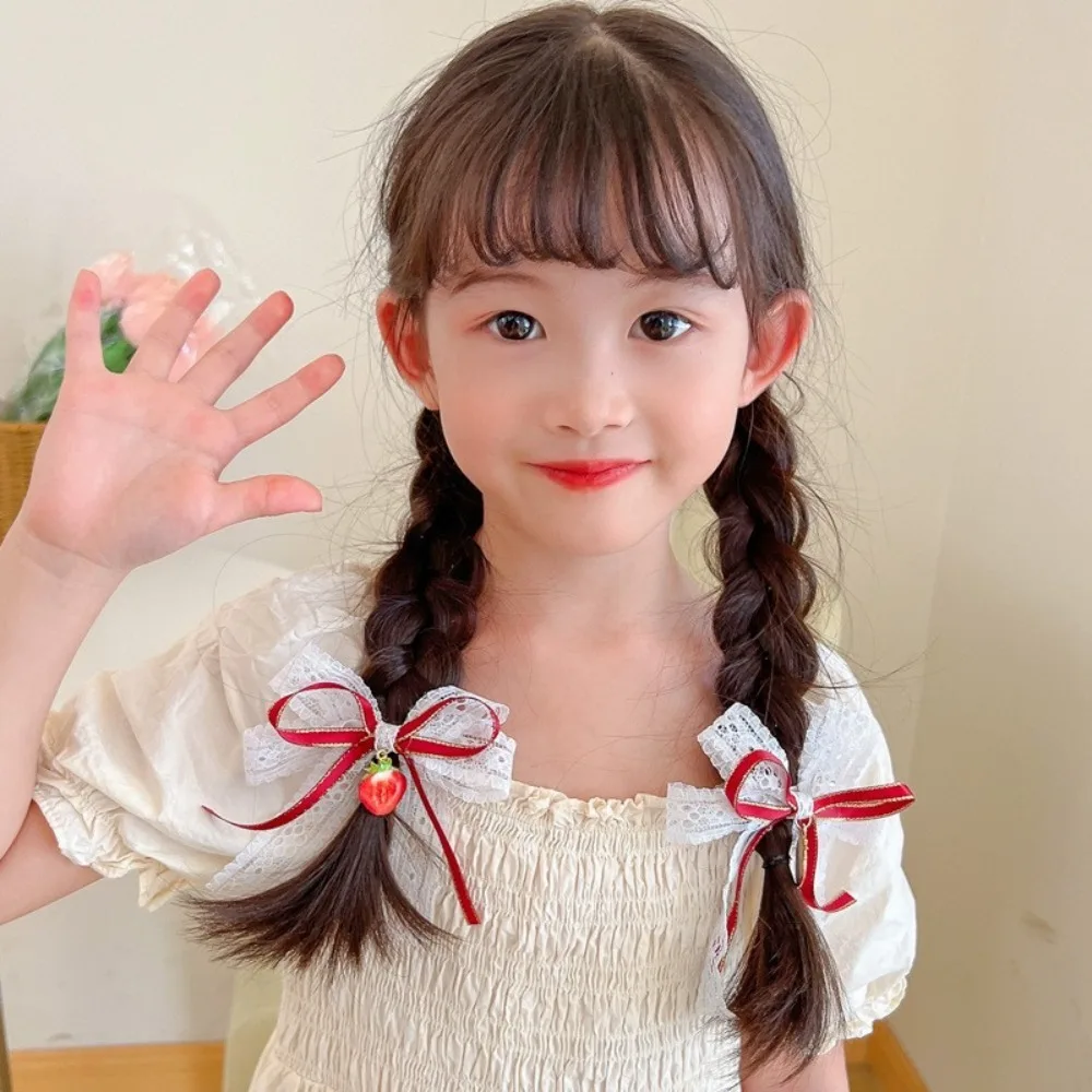Clips infantiles con lazo de tela