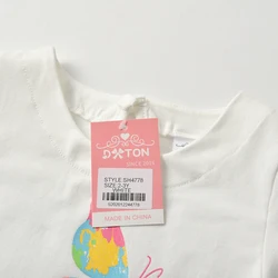 Vestido de niña DXTON de algodón con estampado mariposa y bolsillos