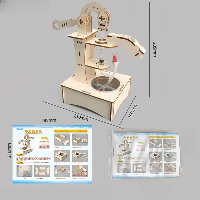 Bomba de presión manual DIY, tecnología, fabricante pequeño, experimento científico para niños, juguetes de enseñanza, juguete educativo STEM para regalo - imagen 3