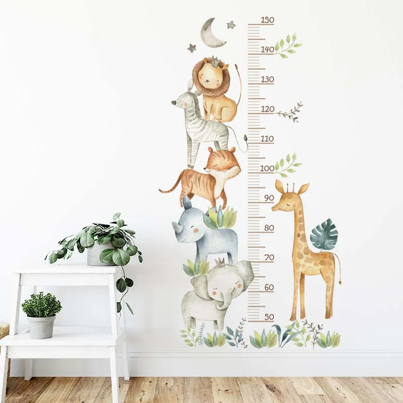 Pegatinas regla altura con animales – Decoración pared habitación infantil - imagen 3