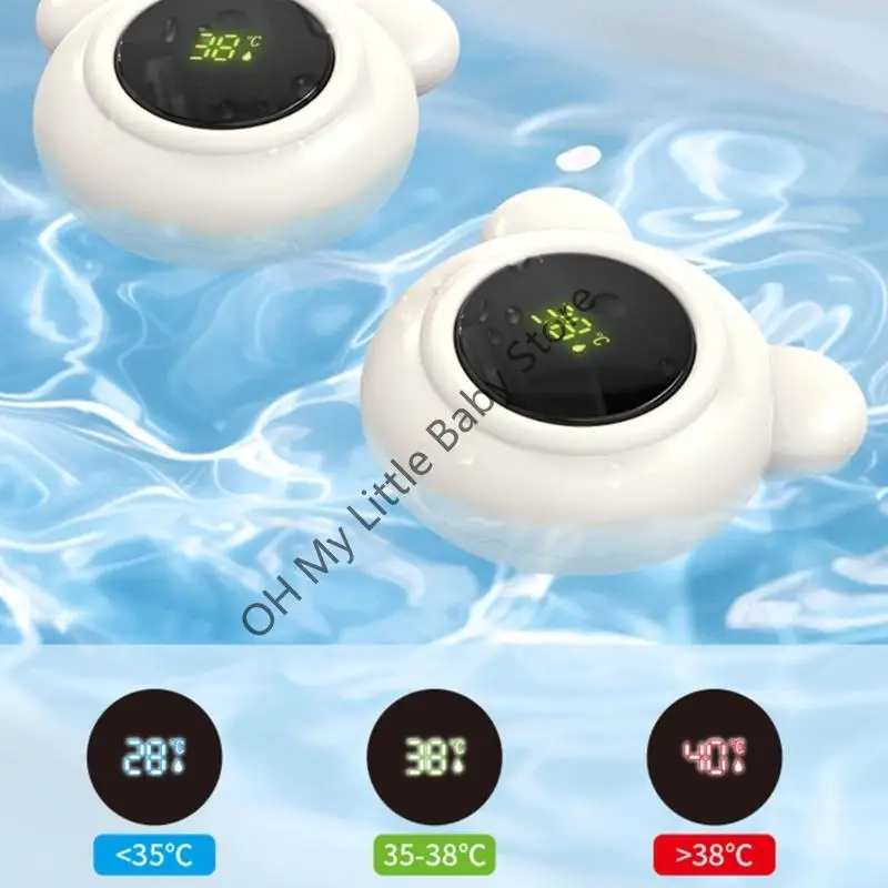 temperatura agua M76C para bañeras infantiles Pantalla LCD ABS precisa - imagen 3