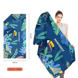 Toalla de playa microfibra estampada súper absorbente secado rápido