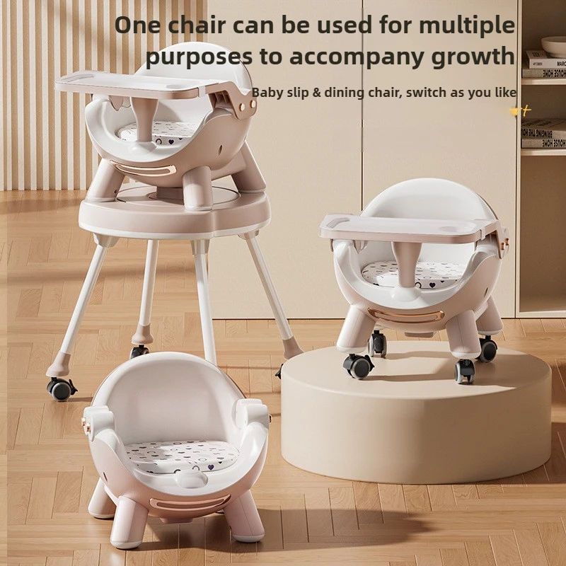 Silla convertible para alimentación de bebé: asiento para niños pequeños de altura ajustable con bandeja extraíble, portátil para uso doméstico y en viajes - imagen 2