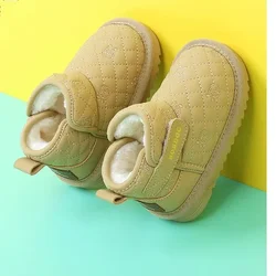 Botas de nieve para niños con forro de terciopelo y suela antideslizante
