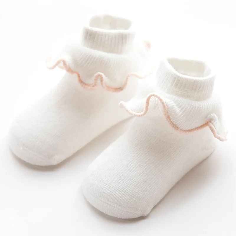 Calcetines tobilleros de algodón floral para bebé - imagen 3