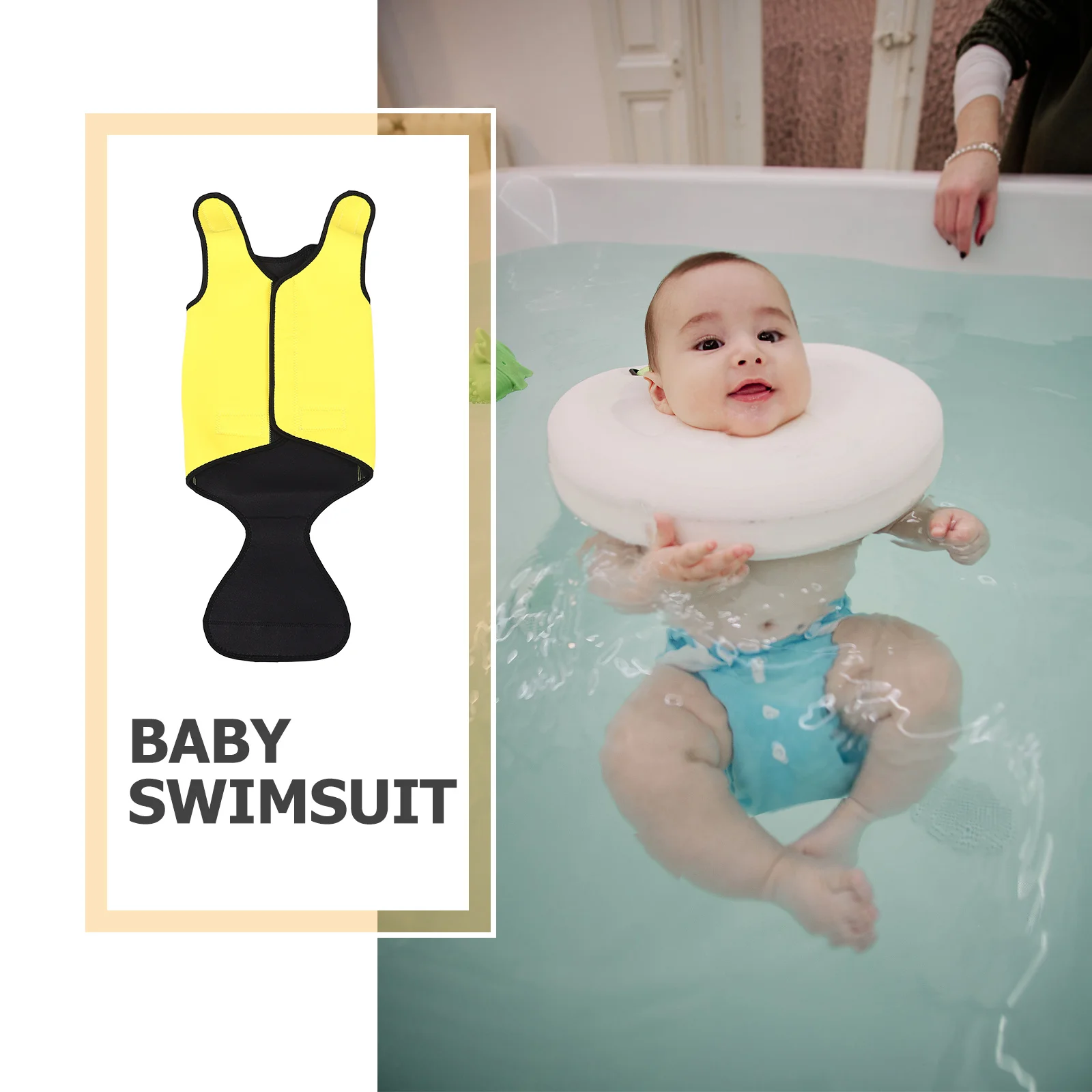 Traje de baño de una pieza cálido protector para niños pequeños, traje de baño elástico y agradable para la piel, chaleco de natación para niños y niñas - imagen 5