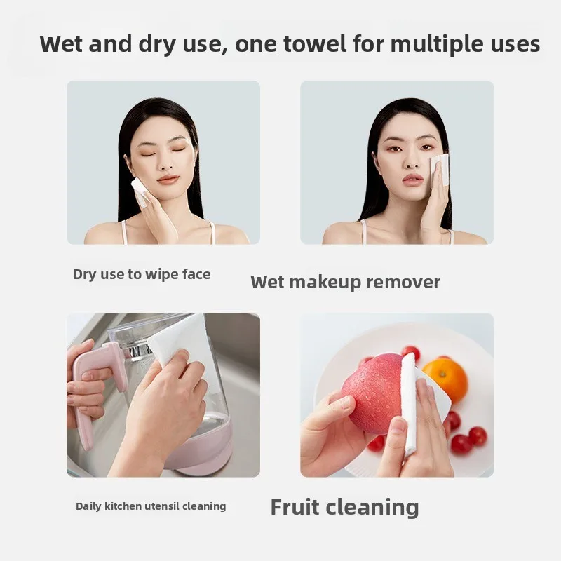 Toallas Suaves de Algodón Puro para Bebés! Doble uso, seco y húmedo, 100% algodón, suave para la piel, desechable, perfecto para la limpieza del rostro y las manos del bebé - imagen 4